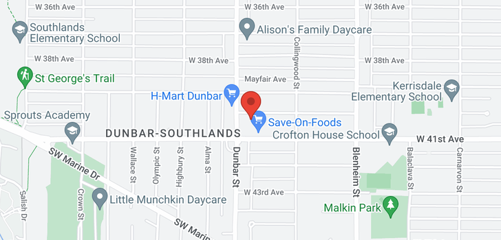 map of 3576 W 40TH AVENUE